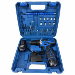 دریل پیچگوشتی شارژی 12 ولت دو باتری ویوارکس مدل VR12V-2A-BLUE