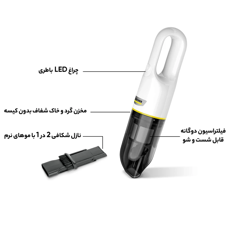 جارو شارژی دستی کارچر مدل VCH2S - Image 4