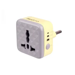 Alternative view of محافظ برق و مبدل فست شارژ هادرون مدل Hadron P103 تبدیل 3 به 2 تایمردار
