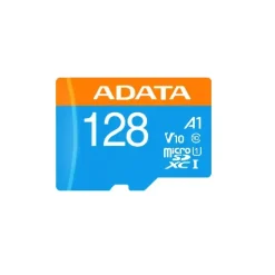 کارت حافظه میکرو اس‌دی ا‎ی‌دیتا مدل SDXC UHS-I V10 R100W25 با ظرفیت 128 گیگابایت به همراه آداپتور