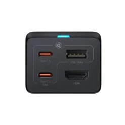 شارژر رومیزی و هاب باسئوس GaN5 Pro Fast Charging 1U+2C+ HDMI توان 67 وات