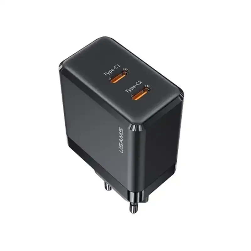 شارژر یوسمز مدل USAMS US-CC172 Gan Fast Charger  Dual Type-C Ports - Image 4