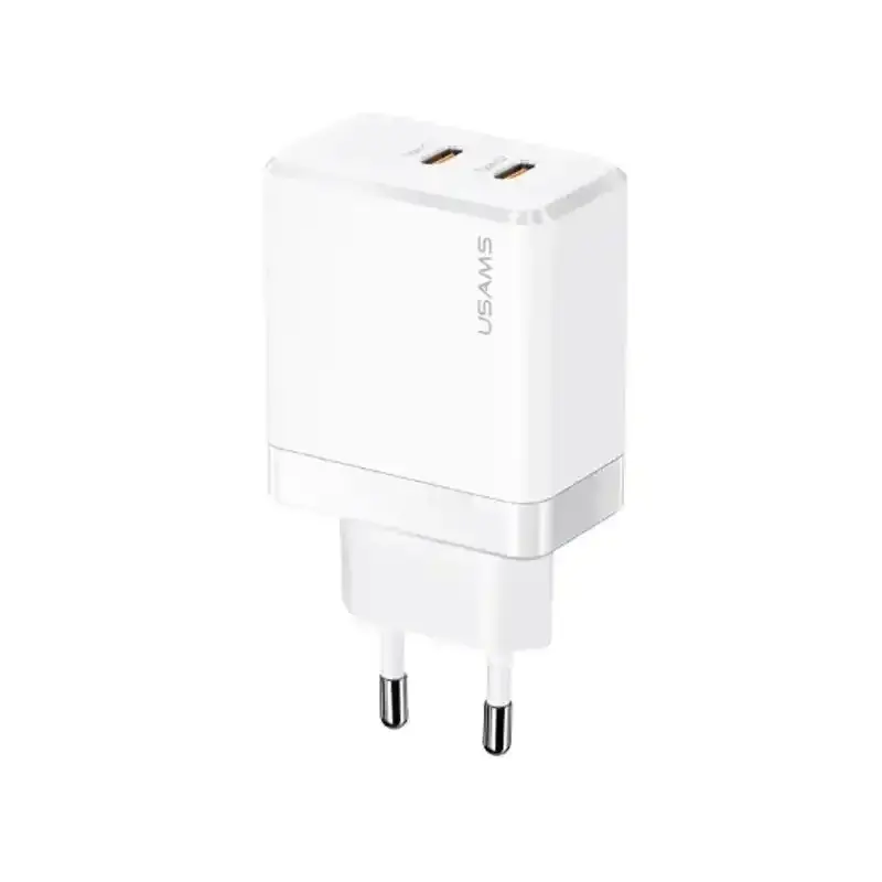 شارژر یوسمز مدل USAMS US-CC172 Gan Fast Charger  Dual Type-C Ports - Image 2