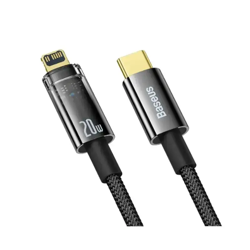 کابل شارژ iP به Type-C باسئوس مدل Explorer Series Auto Power-Off با طول 2 متر 20 وات - Image 3