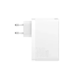 شارژر دیواری سه پورت باسئوس GaN5 Pro 2C+U توان 140 وات (همراه کابل)