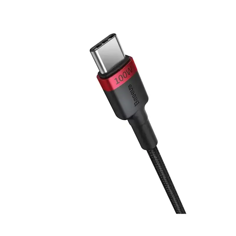 کابل شارژ Type-C to Type-C باسئوس مدل Cafule Series با طول 2 متر 100 وات (2عددی) - Image 4
