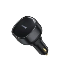 Alternative view of شارژر فندکی باسئوس مدل Enjoyment Pro Car Charger U+Retractable Type-C توان 60 وات