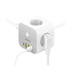 Alternative view of شارژر رومیزی 7 پورت باسئوس مدل PowerCombo Cube 3AC+3U+1C  توان 20 وات طول کابل 1.5 متر