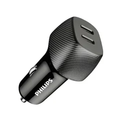 Alternative view of شارژر فندکی فیلیپس مدل DLP5522CC Dual Port USB-C Car Charger توان 60 وات
