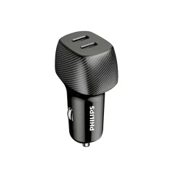 شارژر فندکی فیلیپس مدل DLP5522C Dual Port USB-C Car Charger توان 60 وات