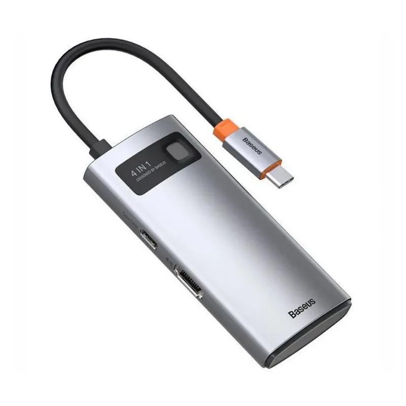هاب 4 پورت باسئوس مدل Metal Gleam Series Type-C 4 in 1 - Image 3