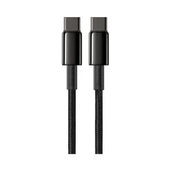 کابل شارژ Type-C to Type-C باسئوس مدل Tungsten Gold CATWJ-01 با طول 1 متر 100 وات