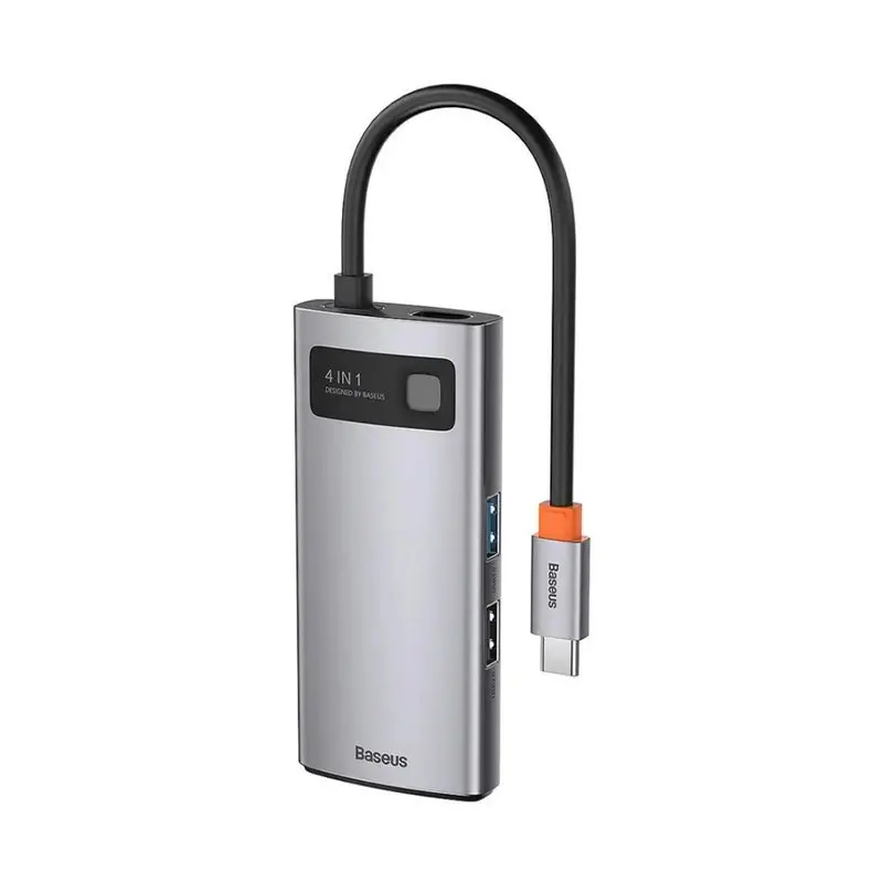 هاب 4 پورت باسئوس مدل Metal Gleam Series Type-C 4 in 1
