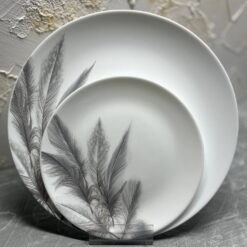 سرویس غذاخوری 6 نفره 26 پارچه آرکوپال | طرح کالر فیدر طوسی
